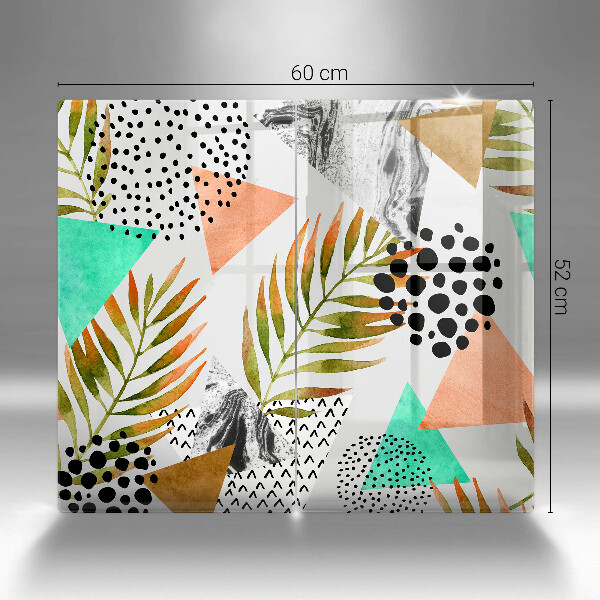 Protection plaque induction Modèle de feuilles de bohème