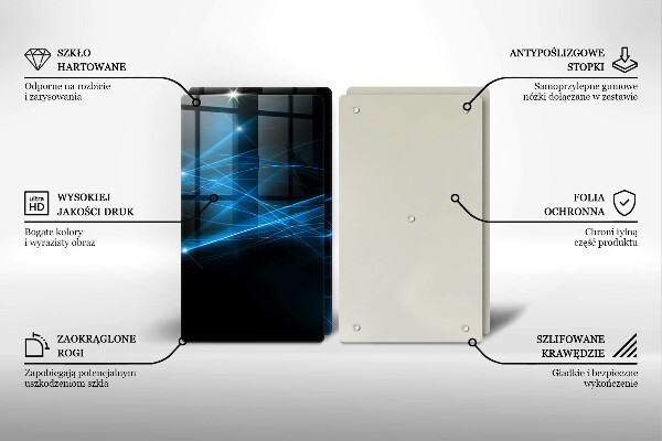 Cache plaque de cuisson Fumée bleue abstraite