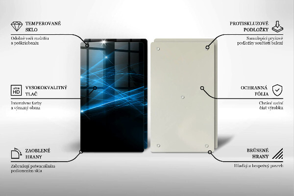 Cache plaque de cuisson Fumée bleue abstraite