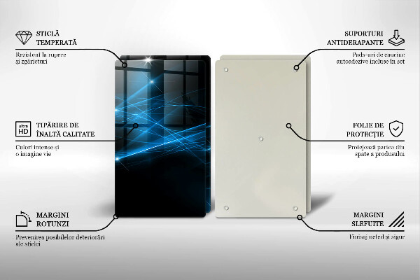 Cache plaque de cuisson Fumée bleue abstraite