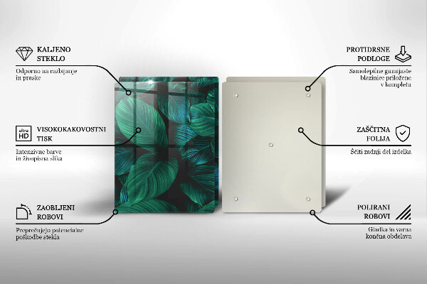 Protection plaque induction Feuilles de la jungle