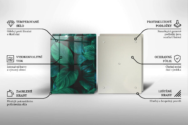 Protection plaque induction Feuilles de la jungle