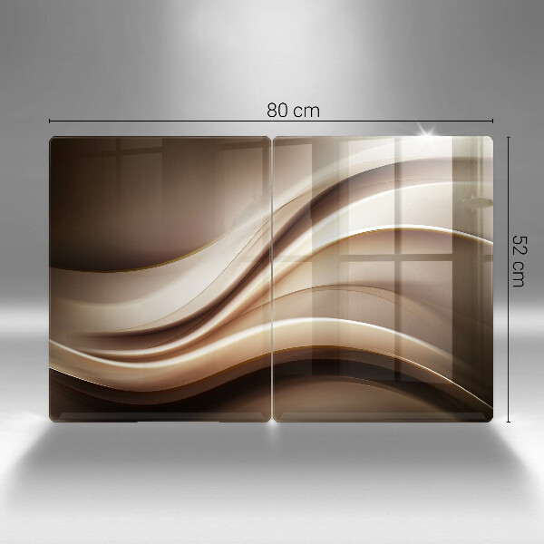 Cache plaque de cuisson Lignes douces d'abstraction