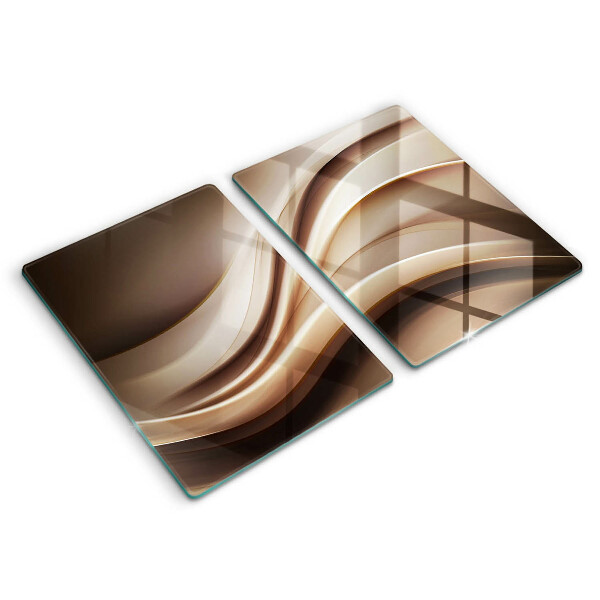 Cache plaque de cuisson Lignes douces d'abstraction