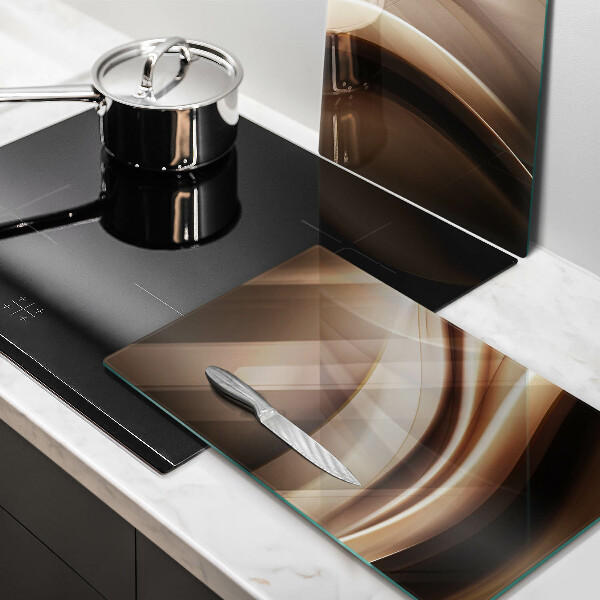 Cache plaque de cuisson Lignes douces d'abstraction