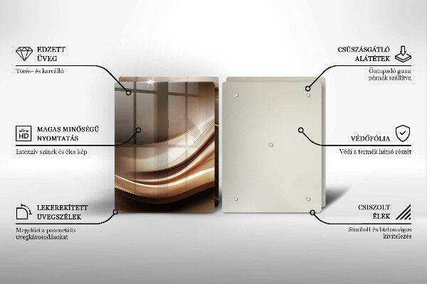 Cache plaque de cuisson Lignes douces d'abstraction