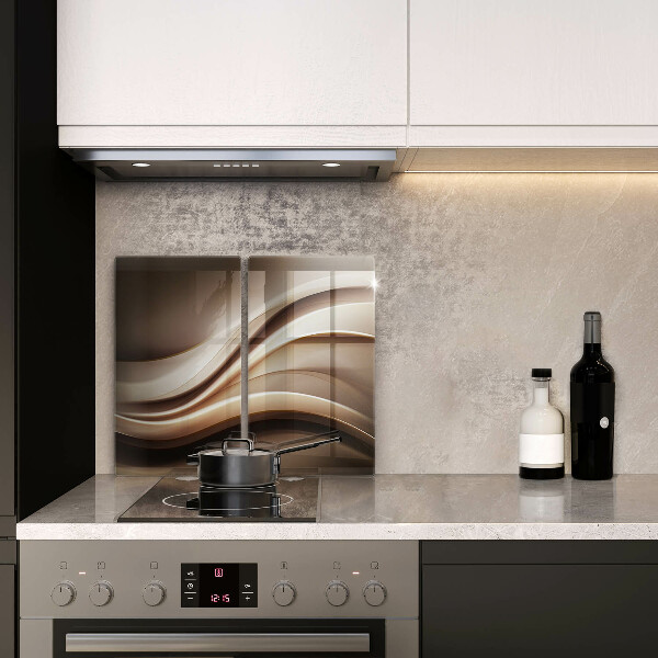 Cache plaque de cuisson Lignes douces d'abstraction