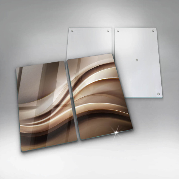 Cache plaque de cuisson Lignes douces d'abstraction