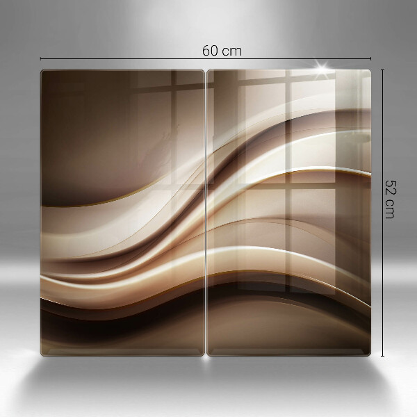 Cache plaque de cuisson Lignes douces d'abstraction