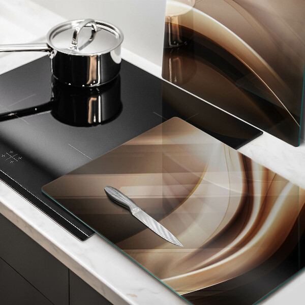 Cache plaque de cuisson Lignes douces d'abstraction