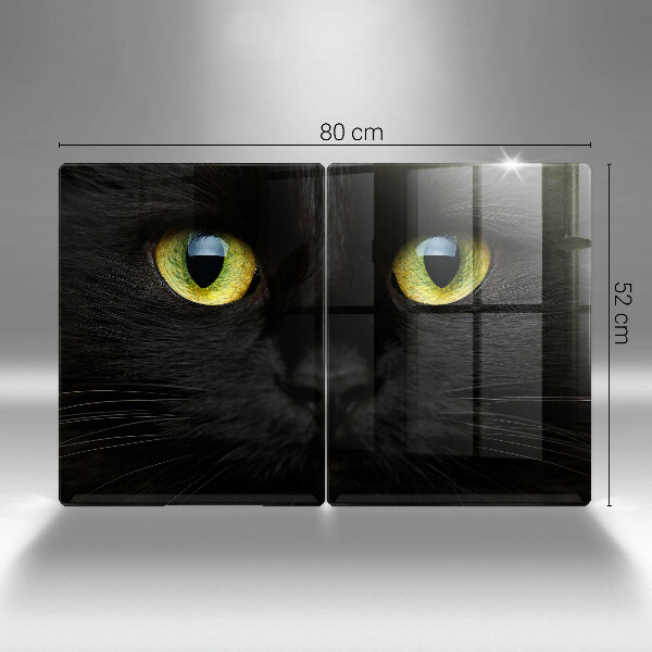 Cache plaque de cuisson Yeux de chat animaux