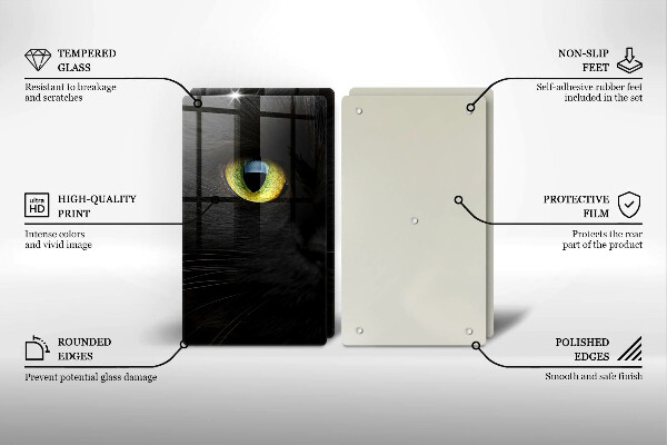 Cache plaque de cuisson Yeux de chat animaux