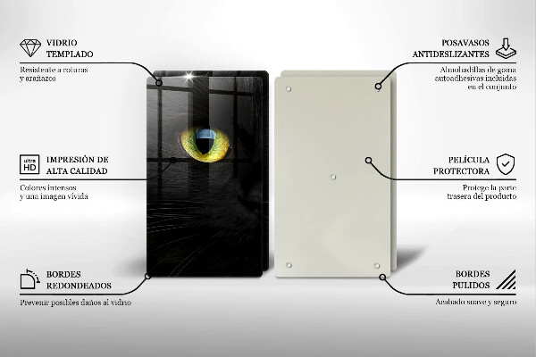 Cache plaque de cuisson Yeux de chat animaux