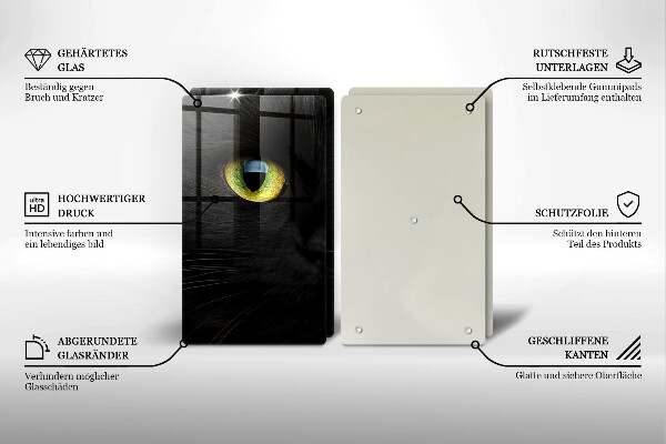 Cache plaque de cuisson Yeux de chat animaux