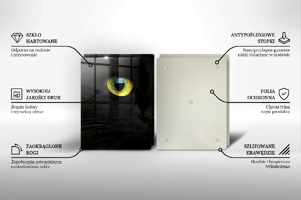 Cache plaque de cuisson Yeux de chat animaux