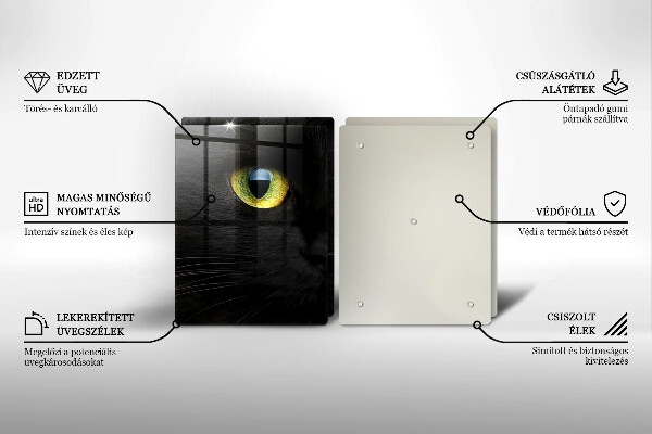 Cache plaque de cuisson Yeux de chat animaux