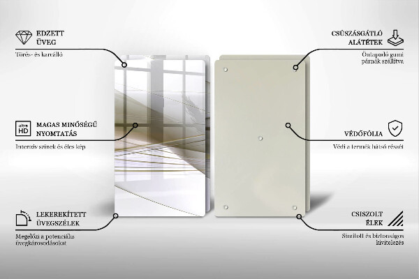 Cache plaque de cuisson Conception de lignes abstraites