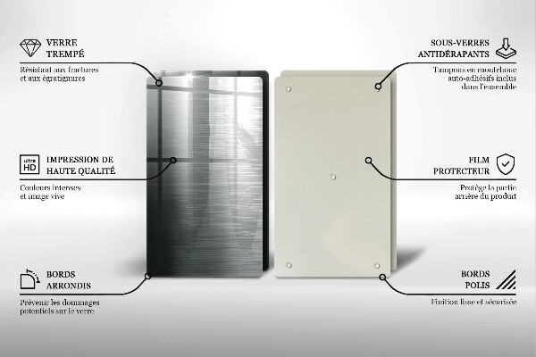 Cache plaque de cuisson Texture métallique