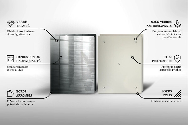 Cache plaque de cuisson Texture métallique