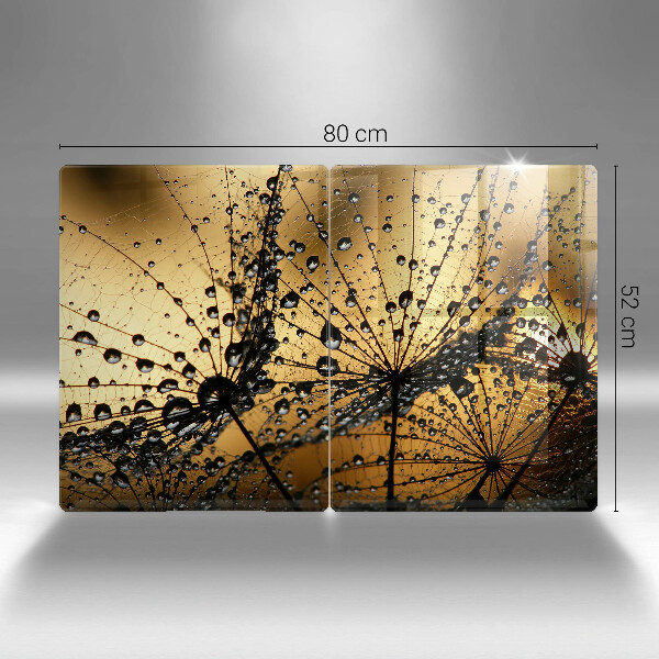 Cache plaque de cuisson Rosée et pissenlits