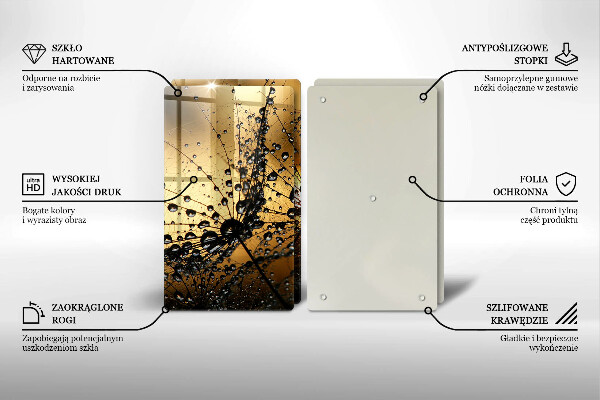 Cache plaque de cuisson Rosée et pissenlits