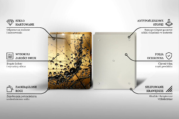 Cache plaque de cuisson Rosée et pissenlits