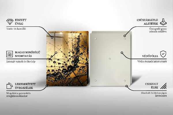 Cache plaque de cuisson Rosée et pissenlits