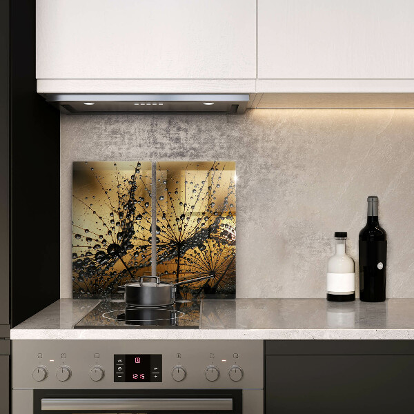 Cache plaque de cuisson Rosée et pissenlits