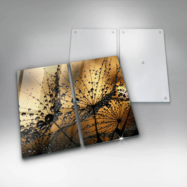 Cache plaque de cuisson Rosée et pissenlits