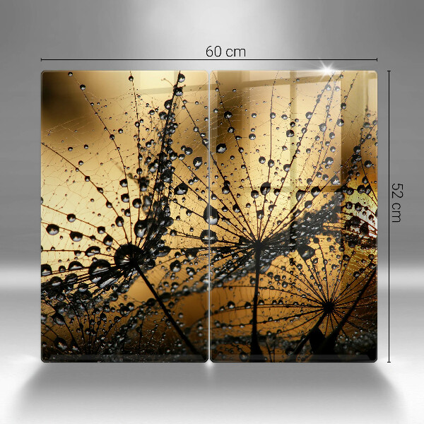 Cache plaque de cuisson Rosée et pissenlits