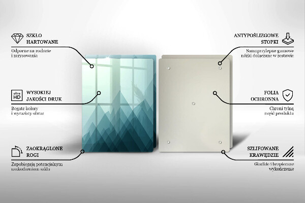 Protection plaque induction Montagnes abstraites