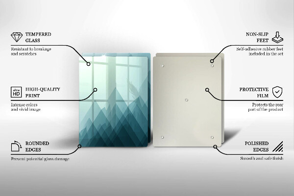 Protection plaque induction Montagnes abstraites