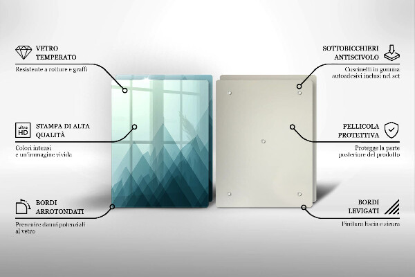 Protection plaque induction Montagnes abstraites