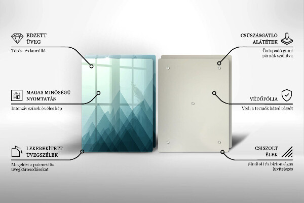 Protection plaque induction Montagnes abstraites