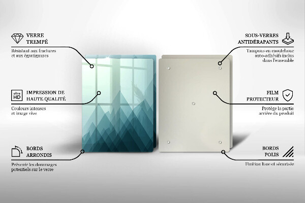 Protection plaque induction Montagnes abstraites