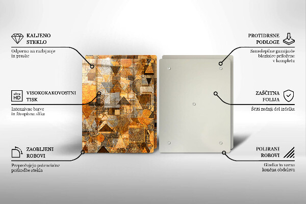 Protection plaque induction Modèle sans couture de figures géométriques