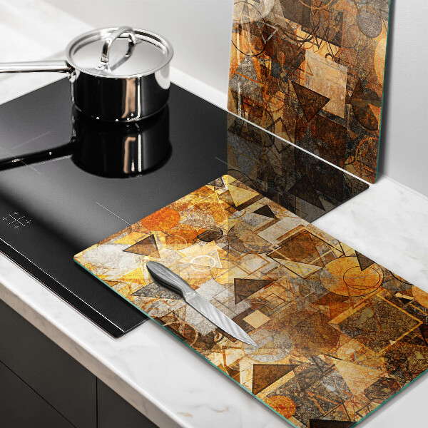 Protection plaque induction Modèle sans couture de figures géométriques