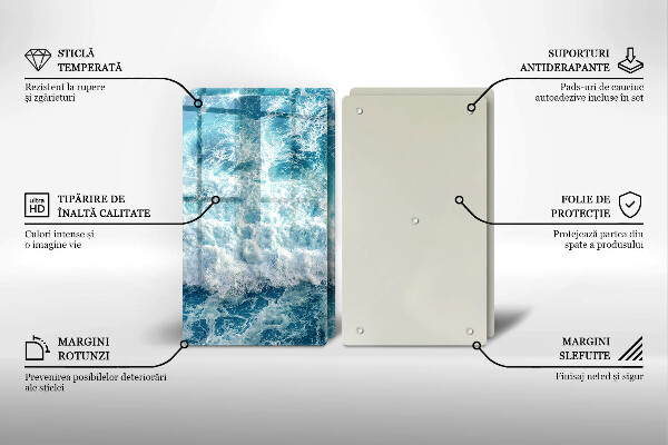 Protection plaque induction Vagues d'eau de mer