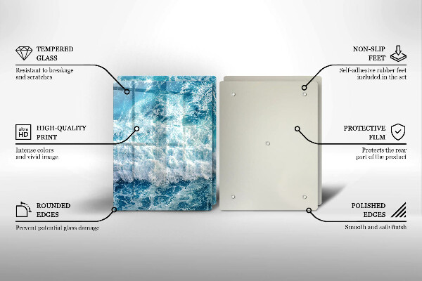 Protection plaque induction Vagues d'eau de mer