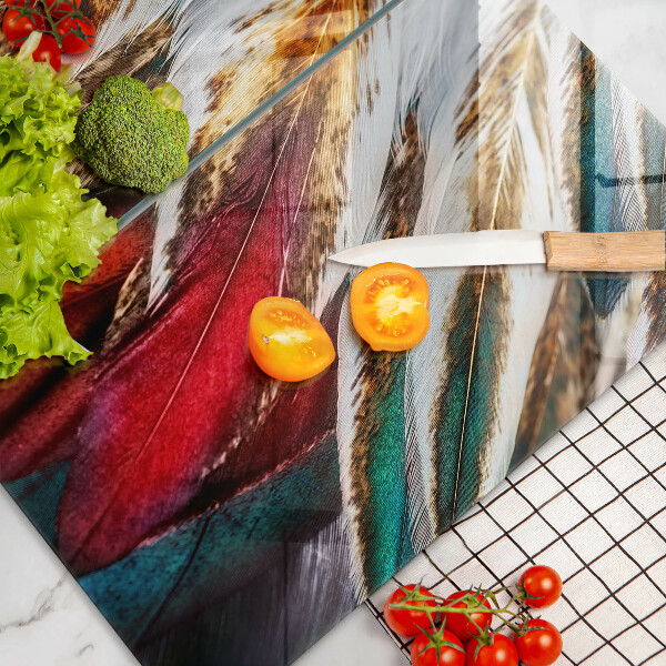 Cache plaque de cuisson Plumes d'oiseaux bohèmes