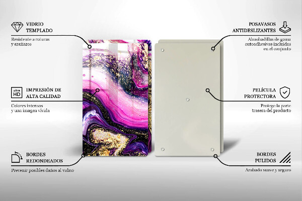 Protection plaque induction Or de conception abstraite