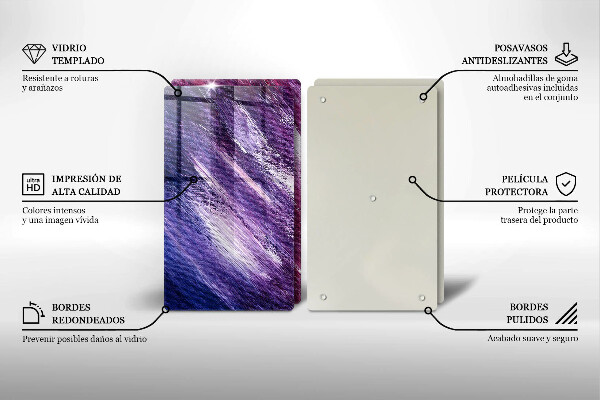 Protection plaque induction Peinture abstraite