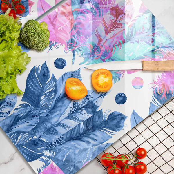 Protection plaque induction Illustration bohème de plumes