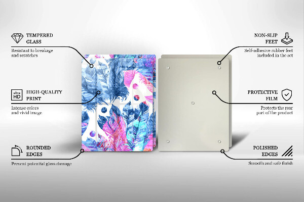 Protection plaque induction Illustration bohème de plumes