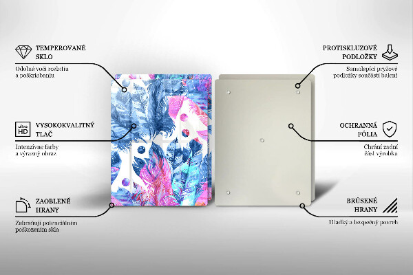 Protection plaque induction Illustration bohème de plumes