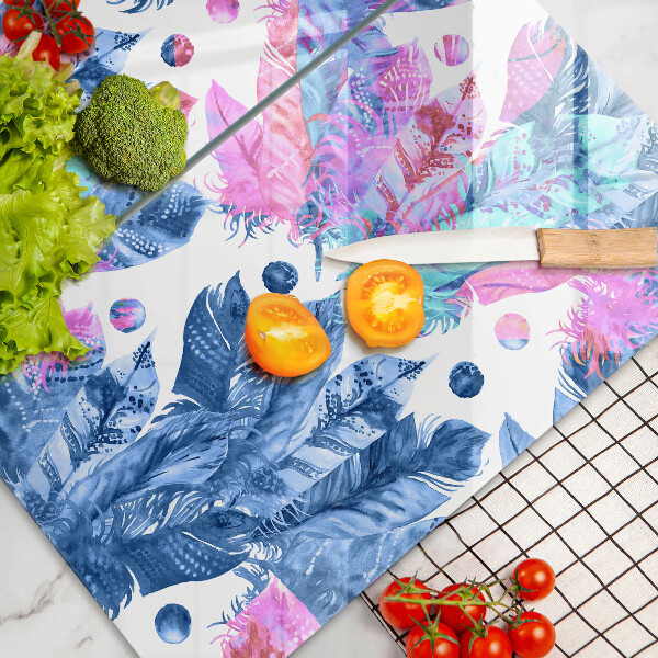 Protection plaque induction Illustration bohème de plumes