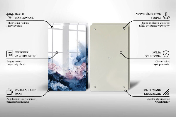 Protection plaque induction Montagnes peintes abstraites