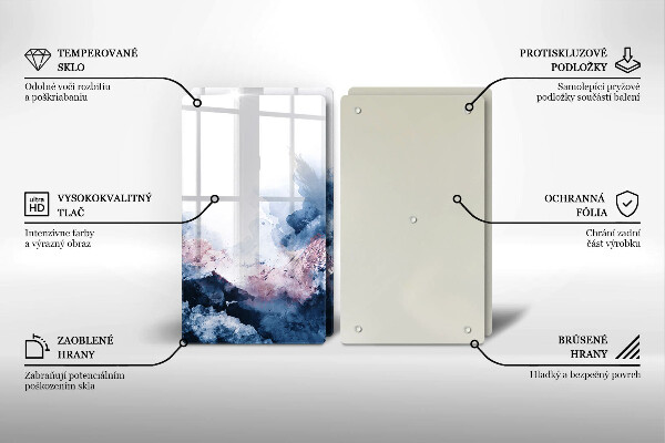 Protection plaque induction Montagnes peintes abstraites