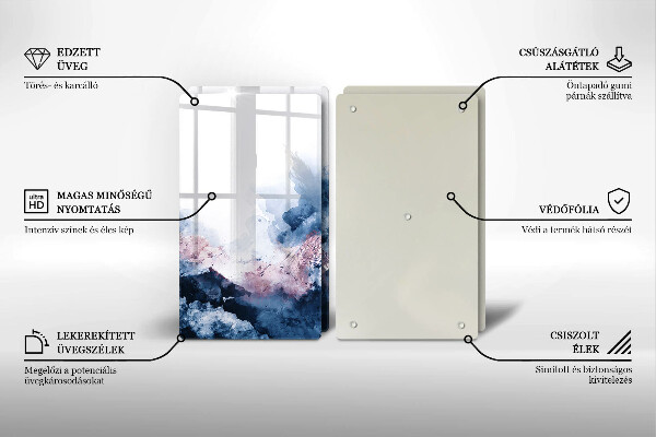 Protection plaque induction Montagnes peintes abstraites