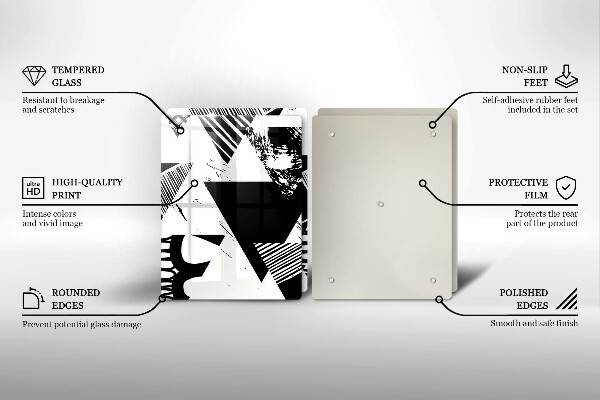 Protection plaque induction Triangles géométriques